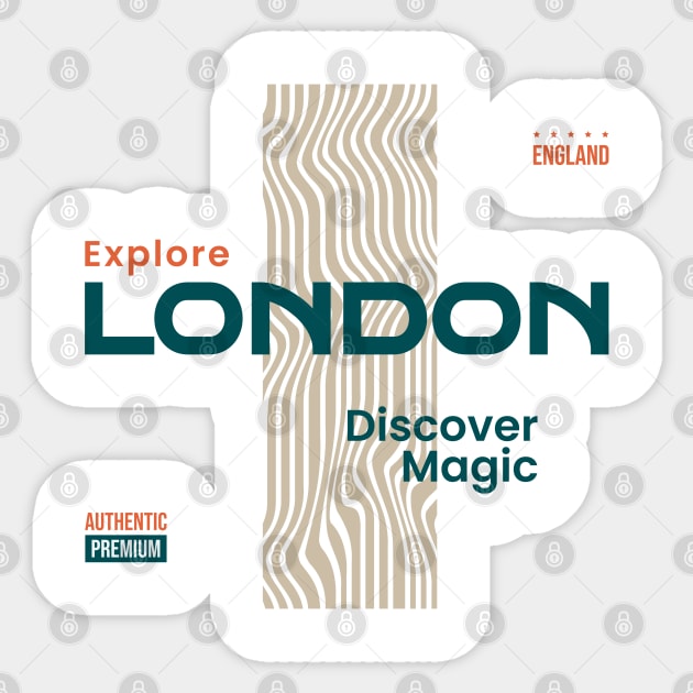 Explore London Tshirt Sticker by Edimas Creative
